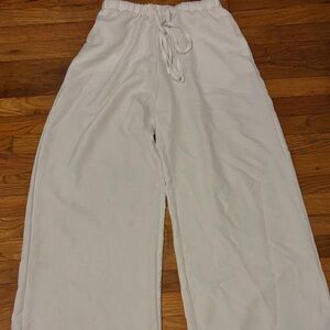 White Wide-Leg Pants